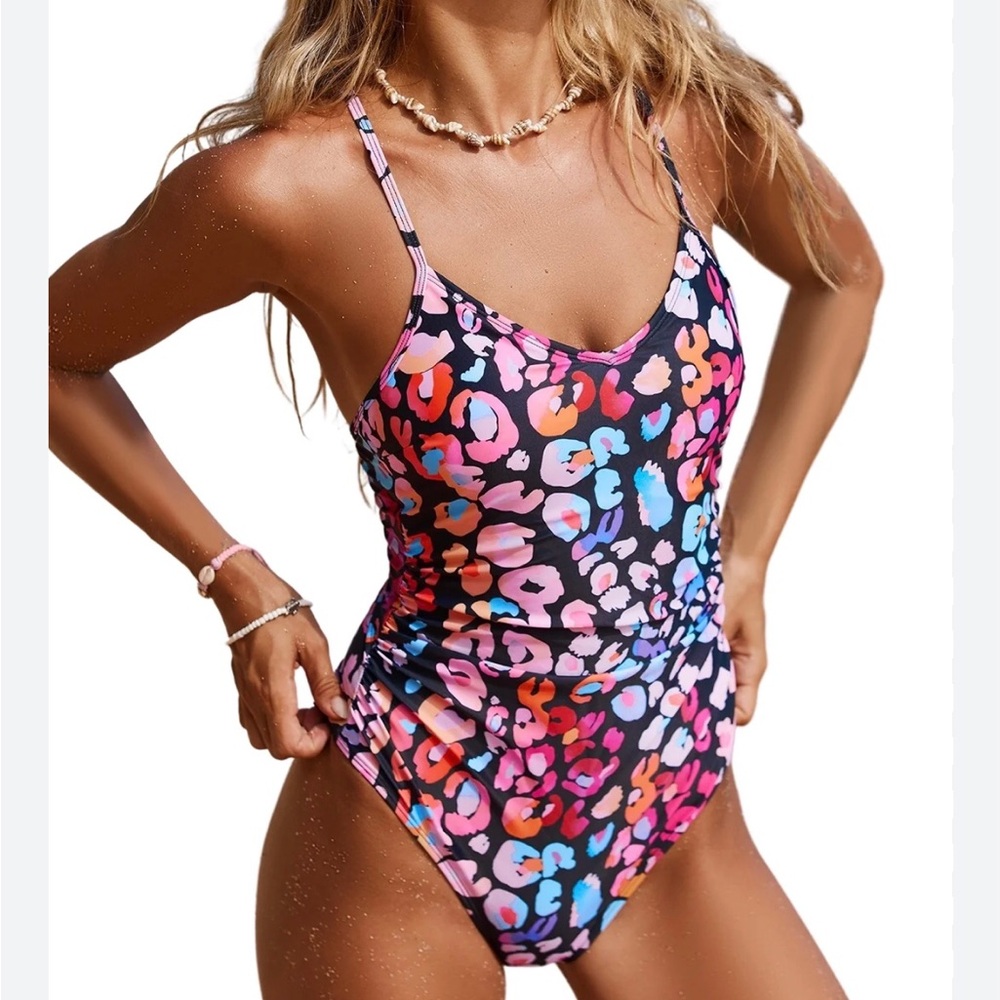 ✴️Cupshe Leopard Print Monokini One Piece Swimsuit, SzS, NWT